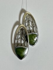 Рига (серьги  из серебра)