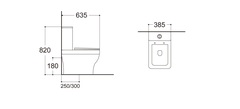 Унитаз-компакт напольный с бачком Aquatek Амадео AQ2914-00 635*385*820 с сиденьем Soft Close