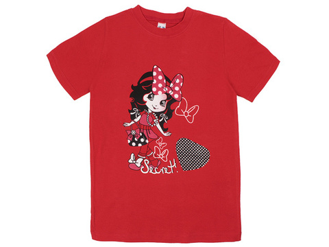 18059-15 футболка для девочек, красная