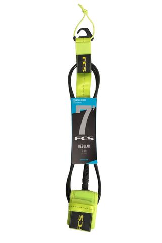 FCS 7' Regular Essential Leash Fluro Green