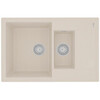 Lemark 9910042 Кухонная мойка Lemark RAMZA 760 врезная прямоугольная с доп.чашей и крылом из кварцгранита цвет: Шампань