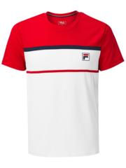 Детская теннисная футболка Fila T-Shirt Steve Boys - white/fila red