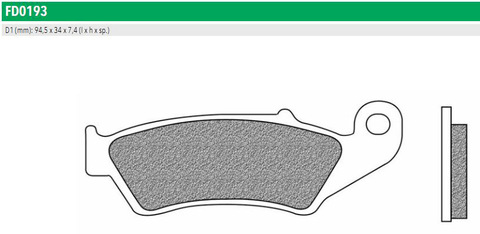 FD0193BT Тормозные колодки дисковые мото ROAD TOURING ORGANIC (FDB892P)   NEWFREN