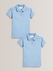 Поло школьное для девочки Next 562-039, 2 шт., Голубой