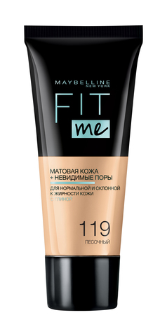 Maybelline Fit Me тональный крем матовая кожа + невидимые поры №119