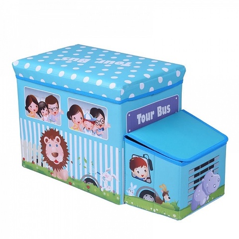 Коробка для хранения игрушек и вещей Blonder Home Tour Bus Blue BUS/57L