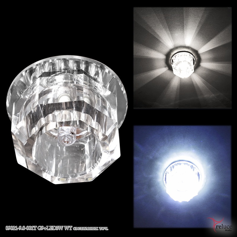 Светильник точечный встраиваемый 09021-9.0-001T G9+LED3W WT Белый по кругу Белое свечение