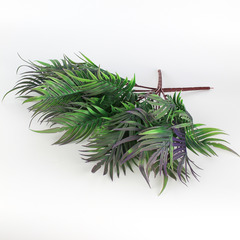 №2 Пальма фиолетовая, зелень искусственная, 40 см., набор 2 букета.