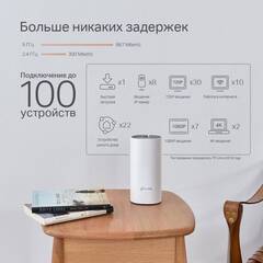 TP-Link Deco P9 (2-Pack) AC1200 + AV1000 домашняя гибридная Mesh Wi-Fi система