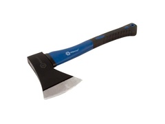 Топор плотницкий КОБАЛЬТ серия ПРОФИ 600г кованный, фибергласовое топорище, полукруглое лезвие