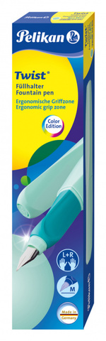 Ручка перьевая Pelikan Office Twist® Color Edition P457 Neo Mint M перо сталь нержавеющая карт.уп. (814850)