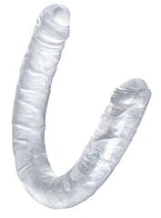 Прозрачный двухсторонний фаллоимитатор Double Dildo - 40 см. - 