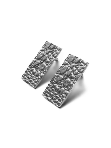 Серебряные серьги-пусеты «Змеиная натура»
