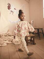 Блуза и легинсы в комплекте для девочки Next E81-223, Розовый, Кремовый