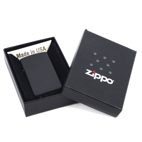 Зажигалка ZIPPO Slim Black Matte латунь/порошковое покрытие (1618)