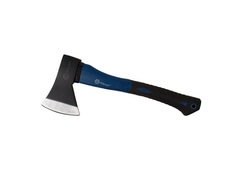 Топор плотницкий КОБАЛЬТ серия ПРОФИ 600г кованный, фибергласовое топорище, полукруглое лезвие