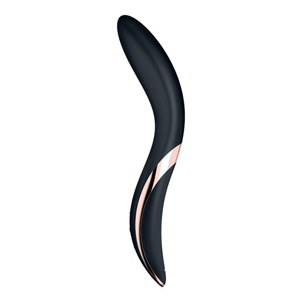 Черный вибромассажер 23см с движущимся шариком Satisfyer Rrrolling Explosion 4044019