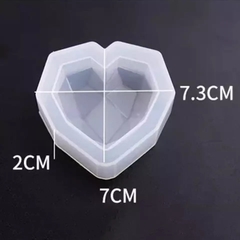 Набор силиконовых молдов 3D «Сердечки с гранями» (3 штуки)