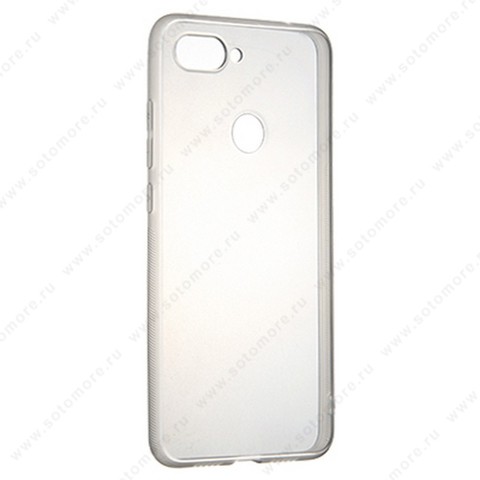 Накладка силиконовая ультра-тонкая для Xiaomi Mi 8 Lite черная (прозрачная)