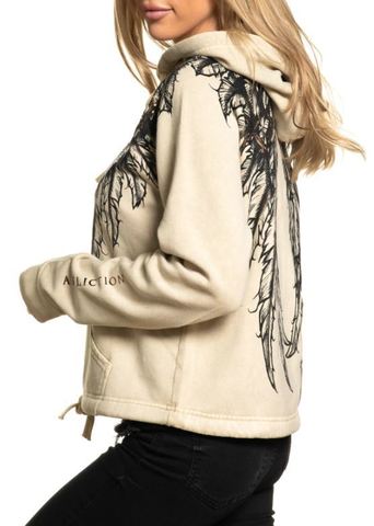 Affliction | Худи женское WHISPERING THOUGHTS HOOD AW23498 левый бок
