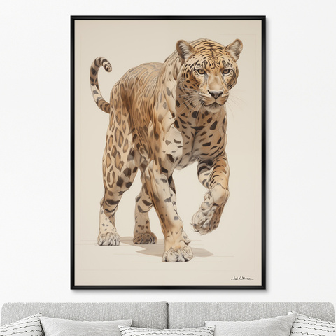 ArtNoMore - Репродукция картины на холсте Leopards hunt, No 1, 2024г.