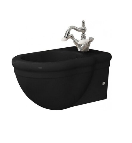 ArtCeram Hermitage HEB003 03 00 Биде, Artceram, Hermitage, тип установки-подвесной, ширина, мм-360, глубина, мм-550, высота, мм-290, форма чаши-овальная, отверстия для смесителя-1, крепления в комплекте, цвет-черный глянцевый