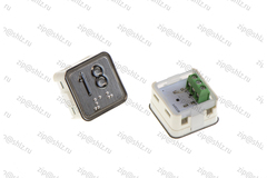 Кнопка (кнопочный модуль) KA302-D-R "18 этаж", квадратная, динамическая красная подсветка, Брайль