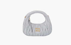 Сумка Miu Miu Wander Matelasse Nappa Leather Mini Hobo Bag "Light Blue"