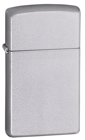 Зажигалка ZIPPO Slim Classic Satin Chrome латунь/никель-хром (1605)