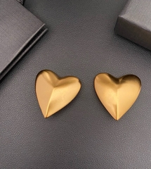 27346 - Серьги клипсы СЕРДЦА из латуни YSL