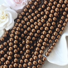 Майорка шоколадная 8 мм, 1 нить, МА088