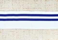 Подвязы трикотажные, ш. 7 см, L 130 см, белый/синий