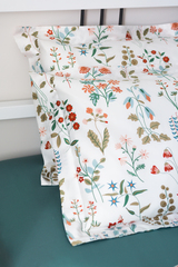 ODA 2 наволочки, сатин белый с узором 50x70см