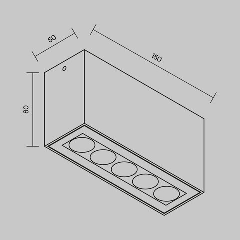 Накладной светодиодный светильник Maytoni Ares O309CL-L10GF3K