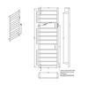 Bemeta 704151051 Электрический полотенцесушитель 450x1320mm, 180W, нержавеющая сталь, полированная