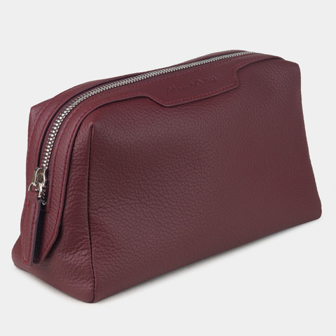 Несессер Trapèze из кожи теленка бордового цвета