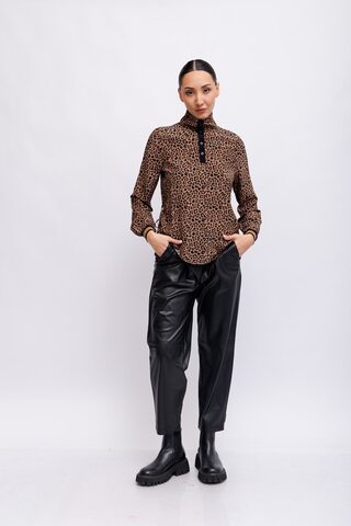 Marc Cain Sports Блуза свободная в леопардовый узор. Эко-линейка ReThink Together