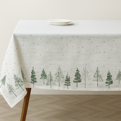 Новогодняя скатерть 150х220 "Елочки", без пропитки