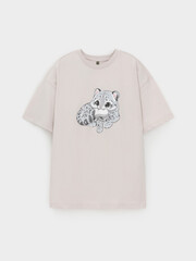 фуфайка  для девочки  КР 302871/бежевый 4002 к623