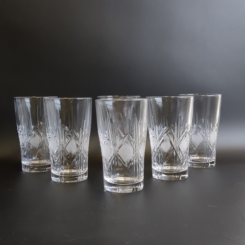 Комплект хрустальных стаканов СССР - 6 штук