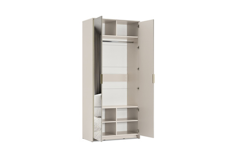 Шкаф 2-х створчатый с зеркалами Пандора ШК-05 кашемир / айриш