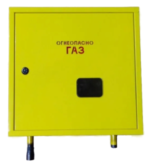Шкафной газораспределительный пункт ГРПШ-ОХТА-RF-25-1-НН-С4-Ф-П1 (желтый)