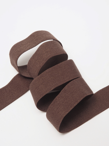 Бейка эластичная шоколад матовая ширина 15 мм