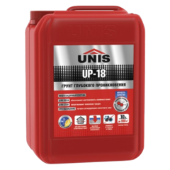 Грунтовка акриловая глубокого проникновения Unis P-18 10 л