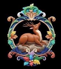 Силиконовый молд № 371 Олень