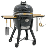 Гриль керамический Monolith Grill TWO.55 (Classic), черный на колесиках с боковыми столиками