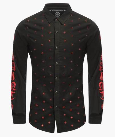 Рубашка BULLETPROOF BUTTON UP BLACK TS2814 The Saints Sinphony