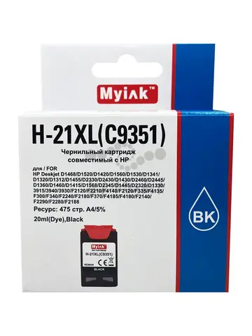 Картридж MyInk 21XL C9351CE для HP DJ 3920/3940 (R) Black