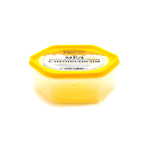 Мёд натуральный цветочный с прополисом 300г (Нано-Фарма)