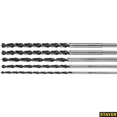 STAYER Maxdrill 5 шт., 6-8-10-12-14 х 300 мм, набор сверл спиральных по дереву (2943-300-H5_z01)